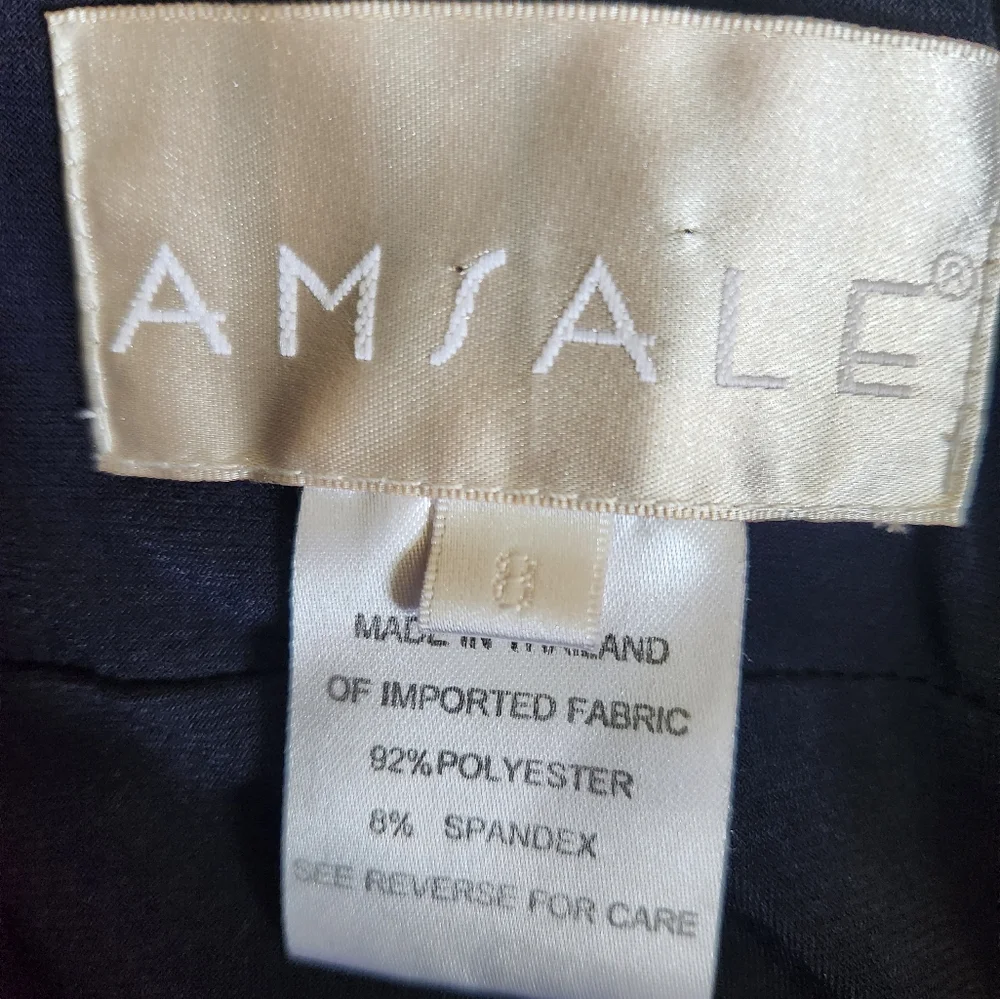 Amsale Navy Blue Long Formal Dress Maxi Sweetheart Neck Wedding Stretch Size 8 - Picture 4 of 4